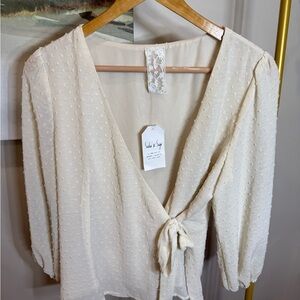 Sabo Cream Wrap Top size S